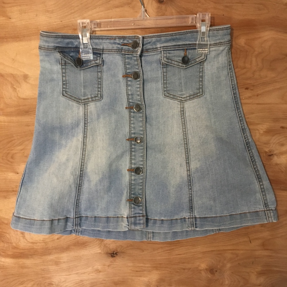 Cafe Denim Women's sz 5/6 A line denim blue Skirt